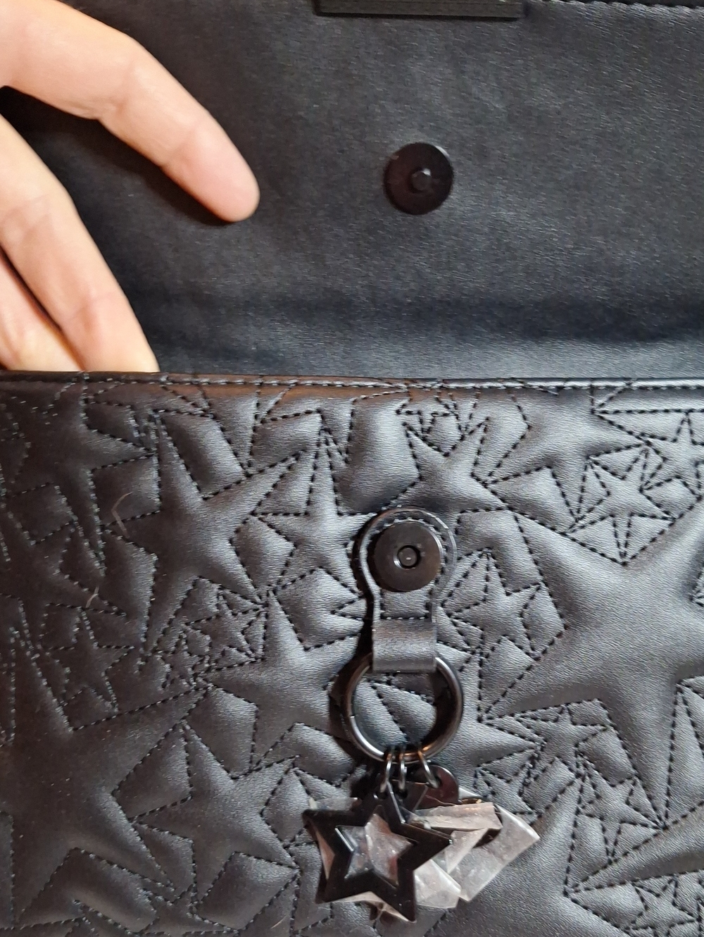 Betsey Johnson Black Star Pattern Purse NWT, Xotalia - Picture 6 of 16
